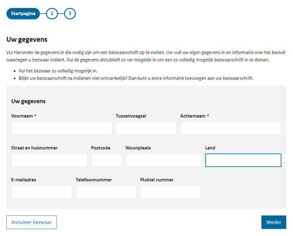 1 - bezwaar indienen